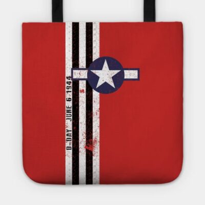 Army Air Corps D Day Invasion Stripes Vintage Tote Official Army Merch