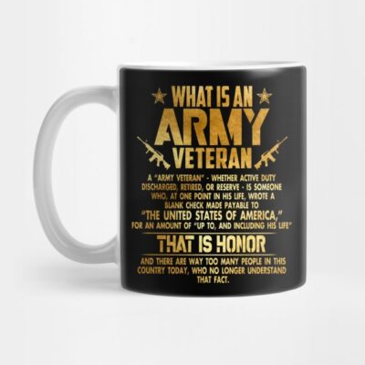 Whats An Army Veteran Gold Foil Effect Mug Official Army Merch