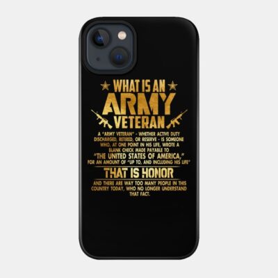 Whats An Army Veteran Gold Foil Effect Phone Case Official Army Merch