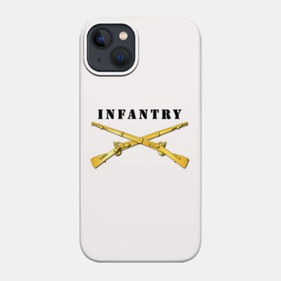 Army Infantry Br Crossed Rifles With Text Phone Case Official Army Merch