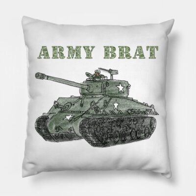 Army Brat Throw Pillow Official Army Merch