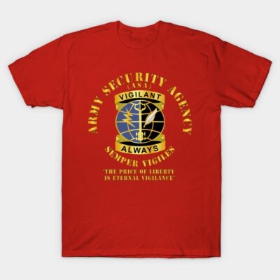 Army Security Agency Dui Always Vigilante T-Shirt Official Army Merch