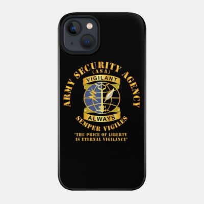 Army Security Agency Dui Always Vigilante Phone Case Official Army Merch