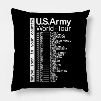 The Us Army World Tour Throw Pillow Official Army Merch