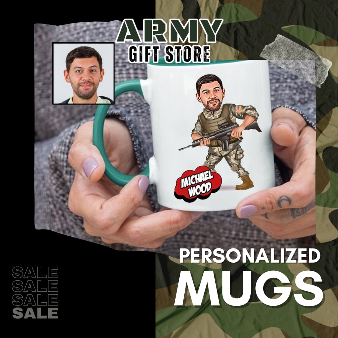 Army Gift Store personalized mugs collection