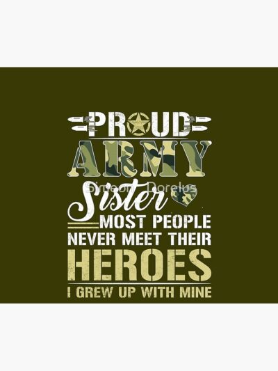 Army  Veteran Proud Us Army Sister Shirt Military Pride Tapestry Official Army Merch