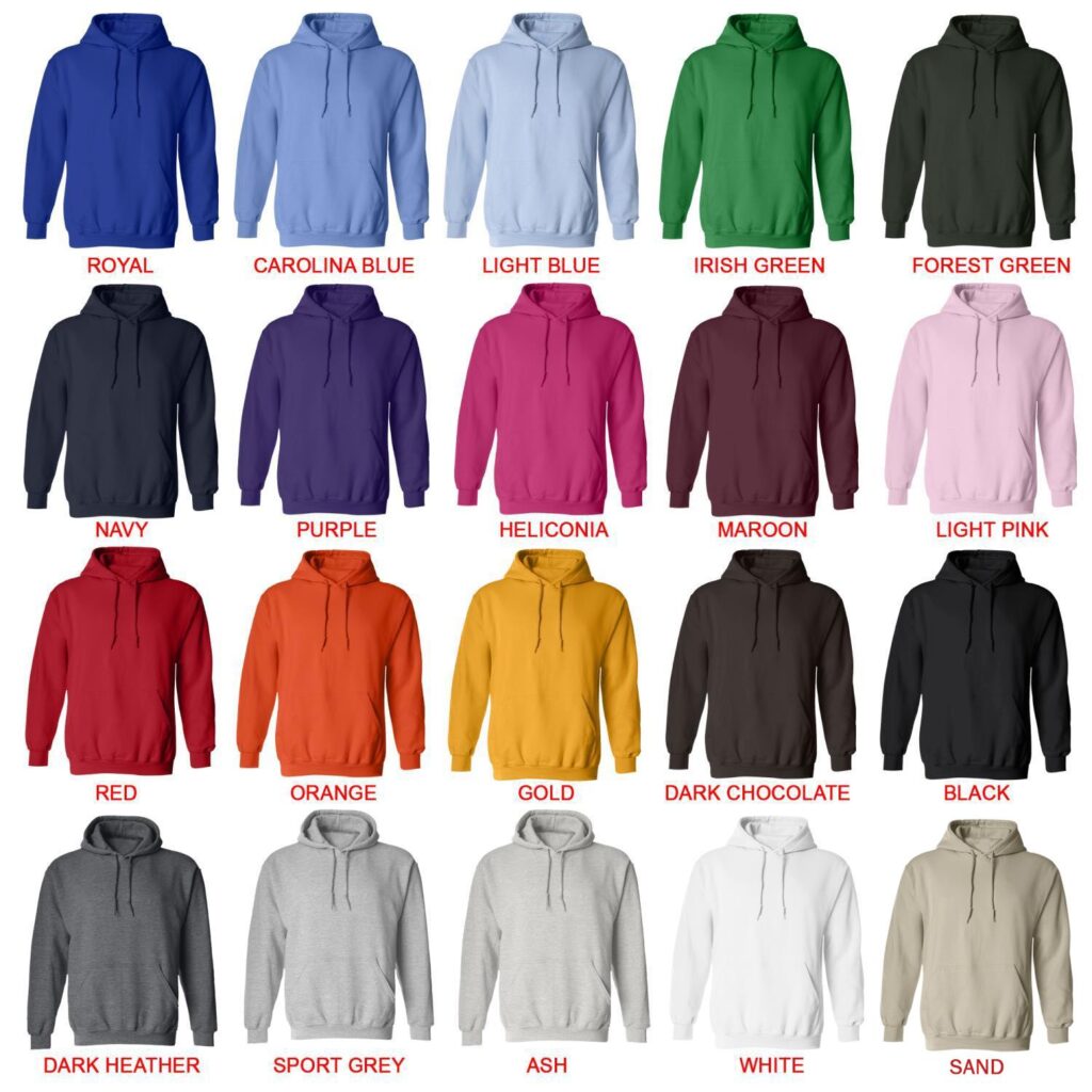 hoodie color chart - Army Gift