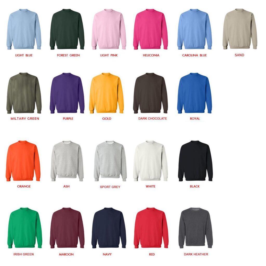 sweatshirt color chart - Army Gift