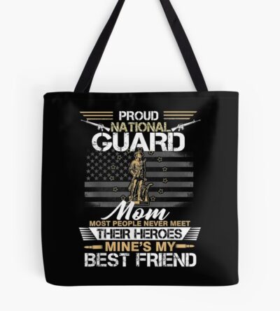 Proud Army National Guard Mom Flag U S Tote Bag Official Army Merch