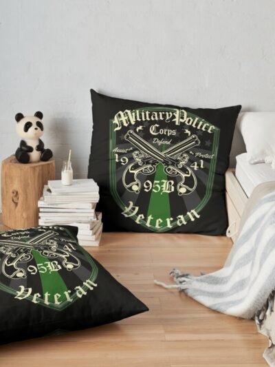 Military Police 95 Bravo Throw Pillow Official Army Merch