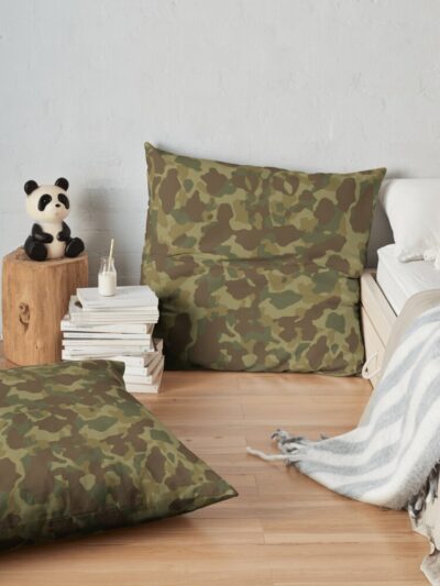 Frogskin Camo Throw Pillow Official Army Merch