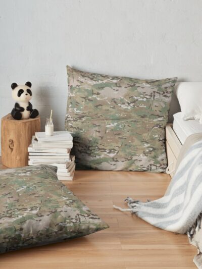 Multicam Camouflage Throw Pillow Official Army Merch