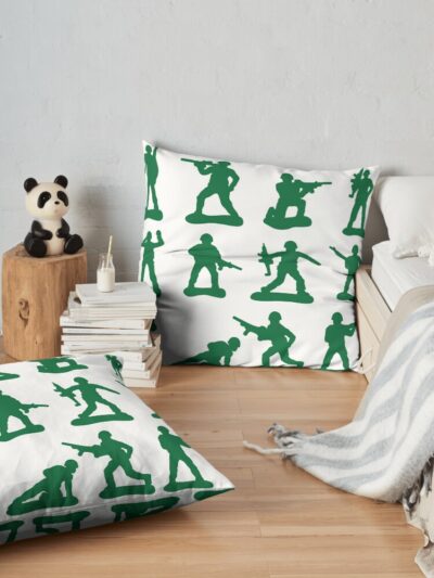 Army Man Graphics Throw Pillow Official Army Merch