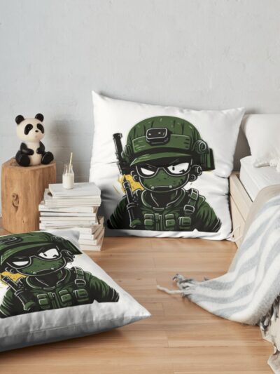 Green Military Throw Pillow Official Army Merch