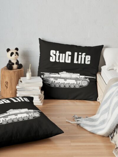 Stug Life - Military History Visualized (Vertical Version) Throw Pillow Official Army Merch