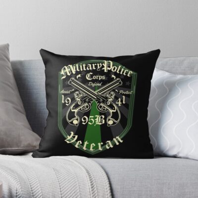 Military Police 95 Bravo Throw Pillow Official Army Merch