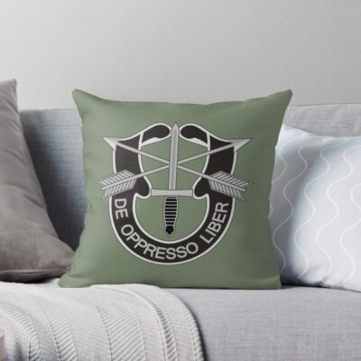 Special Forces - Insignia (United States Army) Throw Pillow Official Army Merch