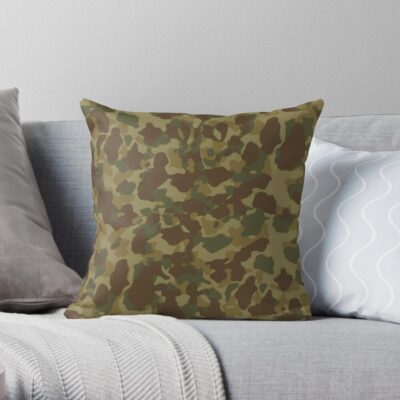 Frogskin Camo Throw Pillow Official Army Merch