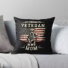 Veterans Day Military My Favorite Veteran Is My Mom Familial Throw Pillow Official Army Merch