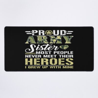 Army  Veteran Proud Us Army Sister Shirt Military Pride Mouse Pad Official Army Merch