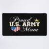 Proud Army Mom Shirt Army Mother American Flag Heart Mouse Pad Official Army Merch