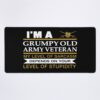 I M A Grumpy Old Army Veteran My Level Of Sarcasm Mouse Pad Official Army Merch