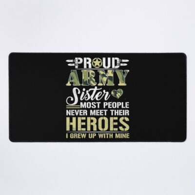 Proud Army Sister Gift - Army Sis Veterans Day Mouse Pad Official Army Merch