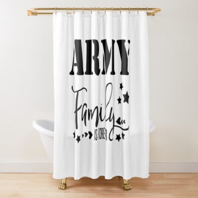 Army Family Is Forever Shower Curtain Official Army Merch