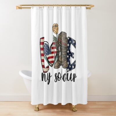 Veteran Soldier Shower Curtain Official Army Merch