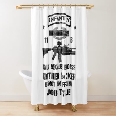 Us Army 11B Infantry Hardcore Shower Curtain Official Army Merch