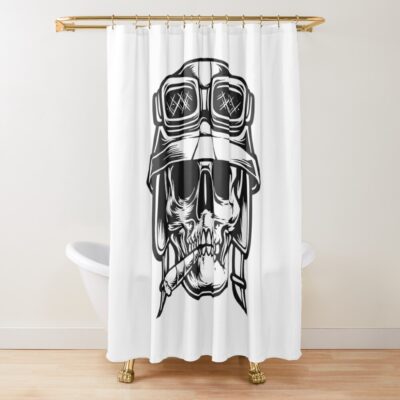 Army Skeleton Shower Curtain Official Army Merch