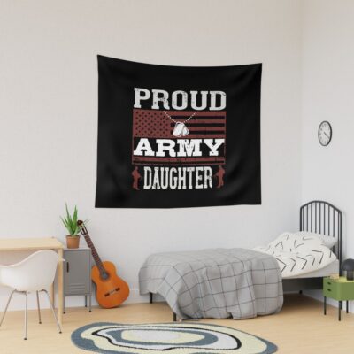 Proud Army Daughter Tapestry Official Army Merch