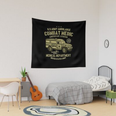 Army Ambulance Combat Medic - Awesome Army Lover Gift Tapestry Official Army Merch