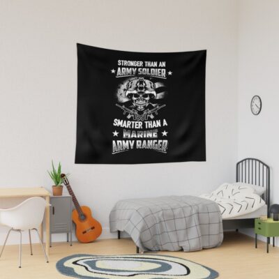 Smarter Than A Marine Army Ranger Tapestry Official Army Merch