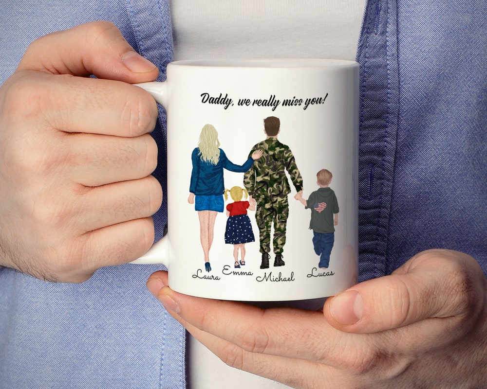 Personalized Coffee Mug Army Family