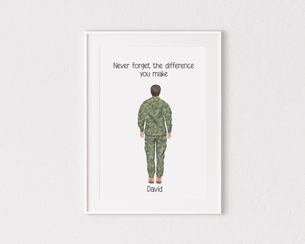 Personalized Male Soldier Home Decor Wall Art