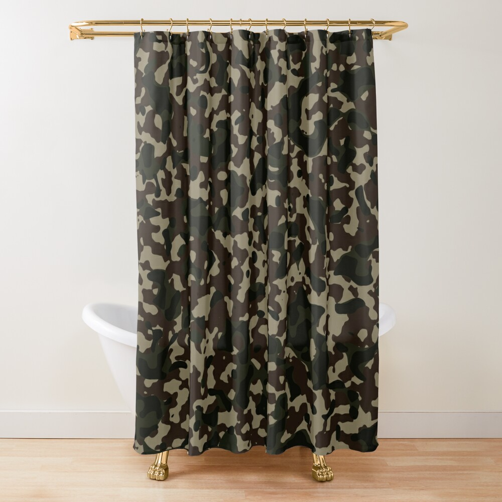 Army Pattern Camouflage Army Print Shower Curtain