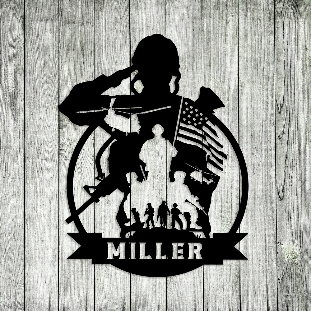 Personalized US Army Military Metal Sign